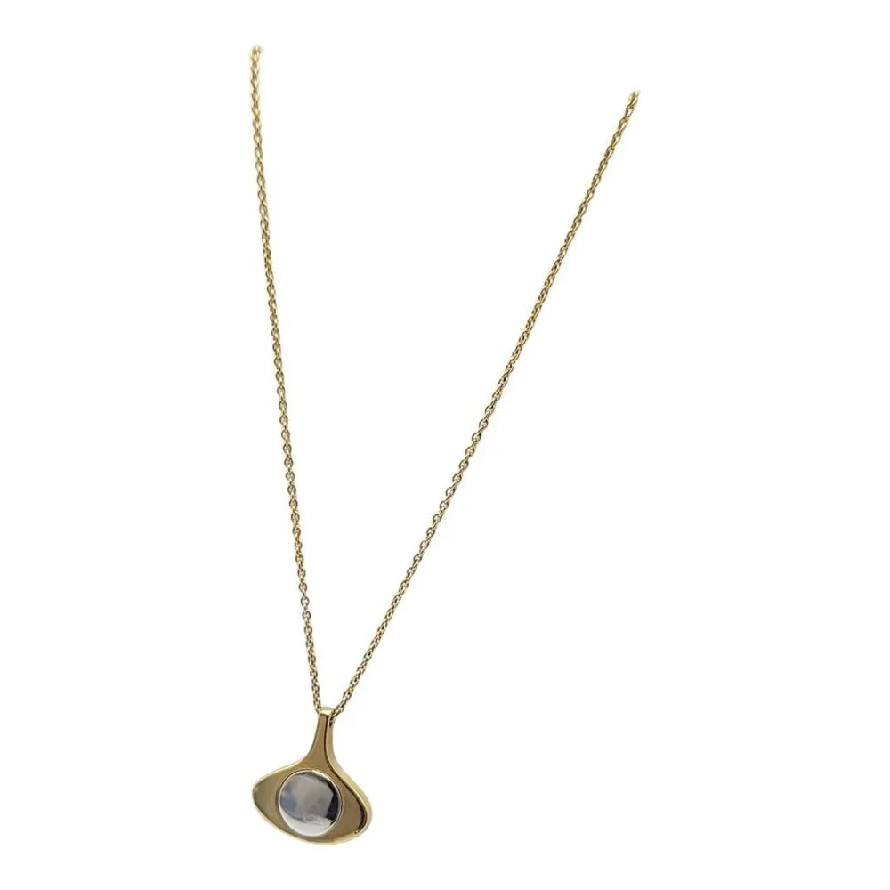 Avon Gold Silver Wide Abstract Modernist Drop Vintage
